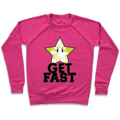 Virgin Teez  Pullover Crewneck Sweatshirt / x-small / Deep Pink NERD RUN CREWNECK SWEATSHIRT