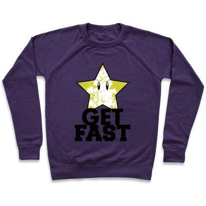 Virgin Teez  Pullover Crewneck Sweatshirt / x-small / Purple NERD RUN CREWNECK SWEATSHIRT