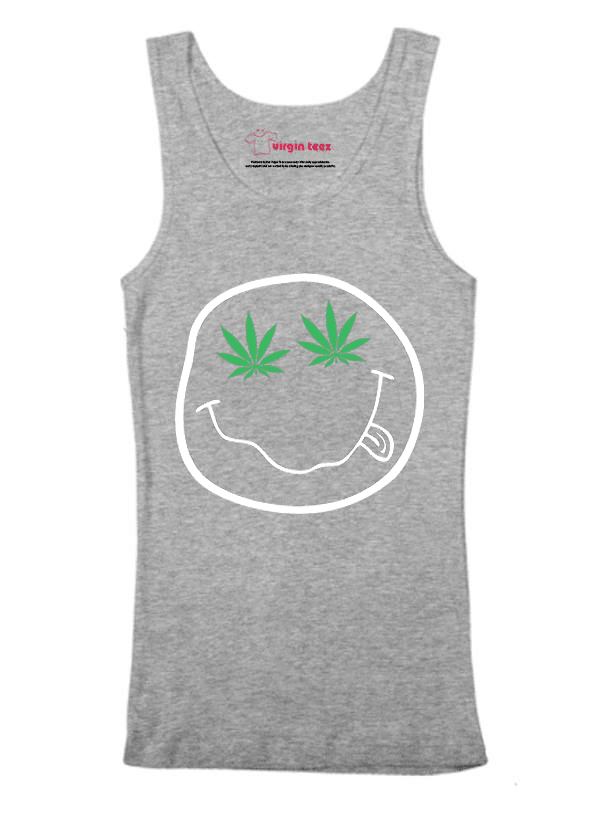 Virgin Teez Tank Top SMALL / Gray Nirvana Smile Tank Top