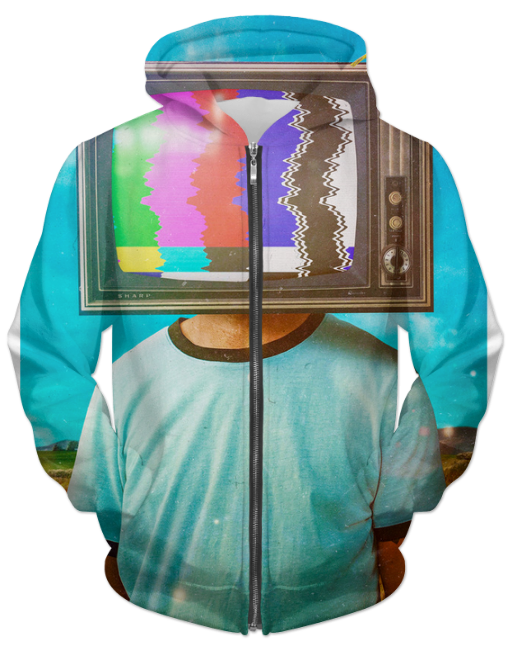 Virgin Teez Sublimation Hoodie No Signal UNISEX ZIP HOODIE