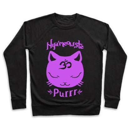 Virgin Teez  Pullover Crewneck Sweatshirt / x-small / Black NYAMEOWSTE CREWNECK SWEATSHIRT