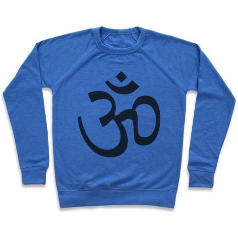 Virgin Teez  Pullover Crewneck Sweatshirt / x-small / Heathered Blue OHM CREWNECK SWEATSHIRT