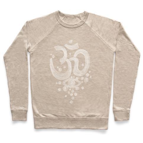 Virgin Teez  Pullover Crewneck Sweatshirt / x-small / Heathered Oatmeal OM AND EYE CREWNECK SWEATSHIRT