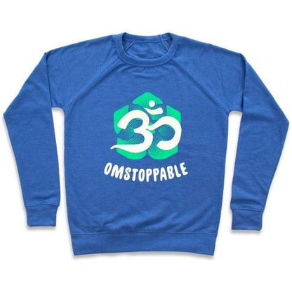 Virgin Teez  Pullover Crewneck Sweatshirt / x-small / Heathered Blue OMSTOPPABLE CREWNECK SWEATSHIRT