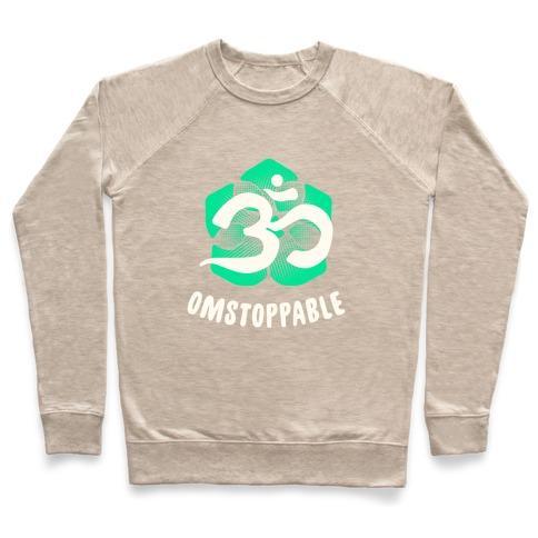 Virgin Teez  Pullover Crewneck Sweatshirt / x-small / Heathered Oatmeal OMSTOPPABLE CREWNECK SWEATSHIRT