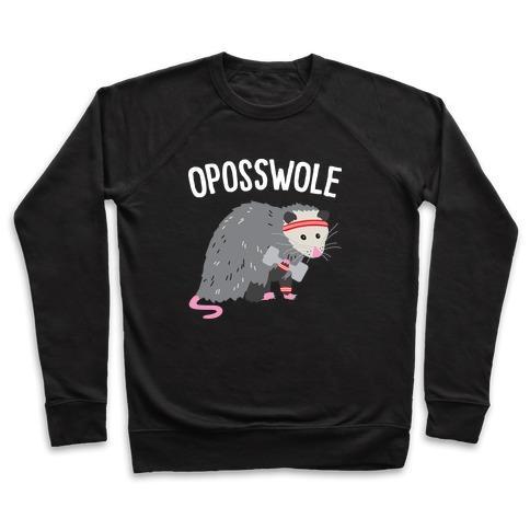 Virgin Teez  Pullover Crewneck Sweatshirt / x-small / Black OPOSSWOLE OPOSSUM CREWNECK SWEATSHIRT