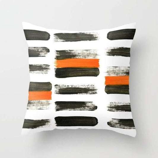 The Pillow pillows Orange Stripes Pillow