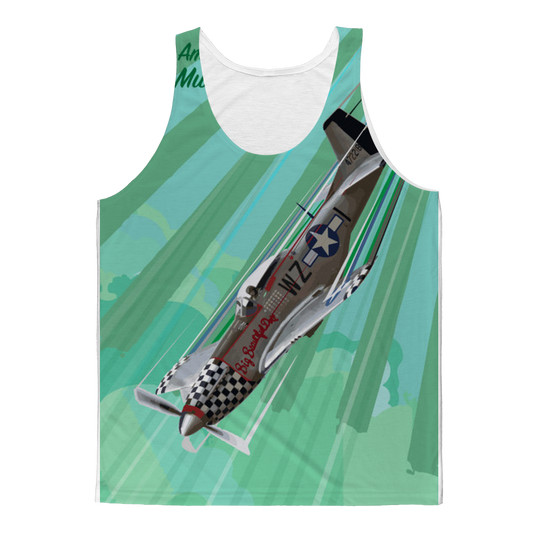 VIRGIN TEEZ Tank Top XS P-51 Mustang Pop Art Classic Sublimation Adult Tank Top