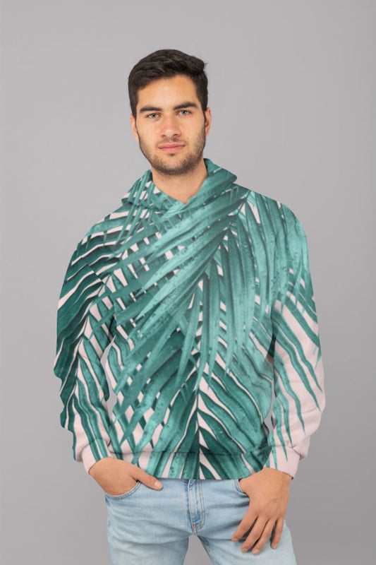 Palm leaves blush vibes UNISEX Sublimation Hoodie