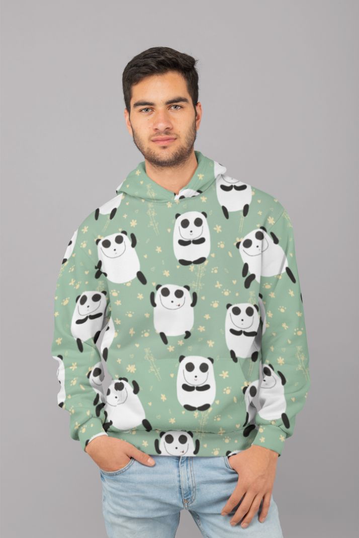 Panda pattern UNISEX Sublimation Hoodie