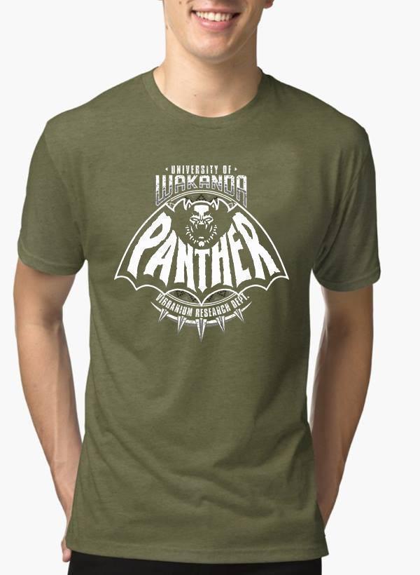 M Nidal Khan T-shirt SMALL / Green Panther Half Sleeves Melange T-shirt