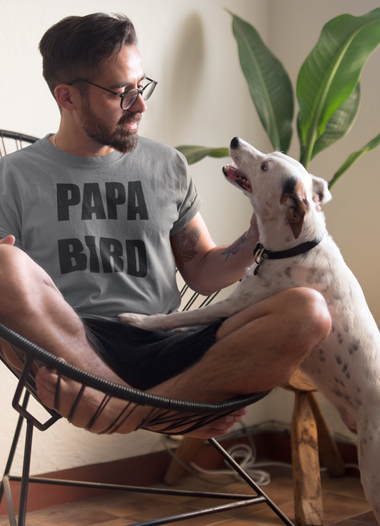 Virgin Teez T-SHIRT Papa Bird Charcoal  T-shirt