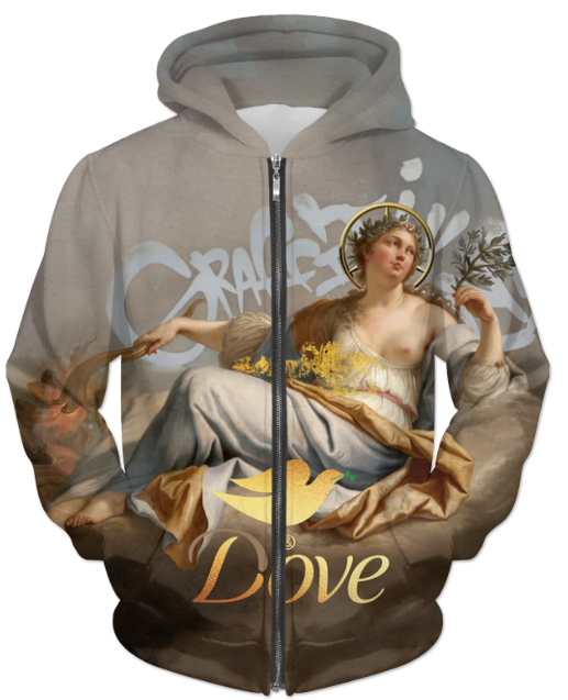 Virgin Teez Sublimation Hoodie Peace & Love UNISEX ZIP HOODIE