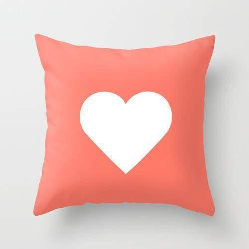 The Pillow pillows Peach Heart Pillow