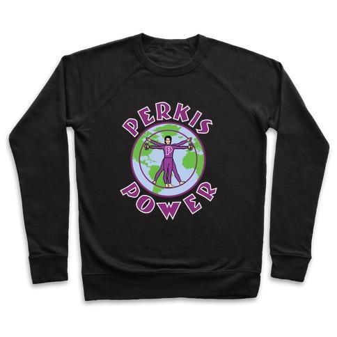 Virgin Teez  Pullover Crewneck Sweatshirt / x-small / Black PERKIS POWER CREWNECK SWEATSHIRT