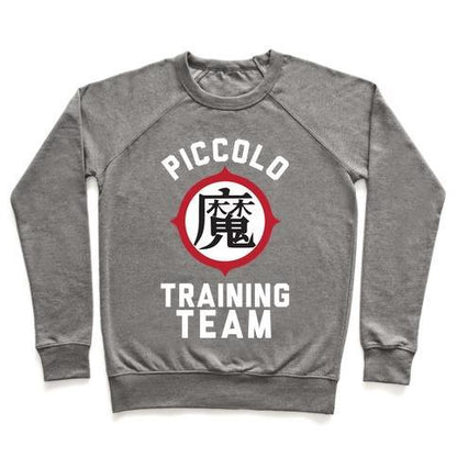 Virgin Teez  Pullover Crewneck Sweatshirt / x-small / Heathered Gray PICCOLO TRAINING TEAM CREWNECK SWEATSHIRT