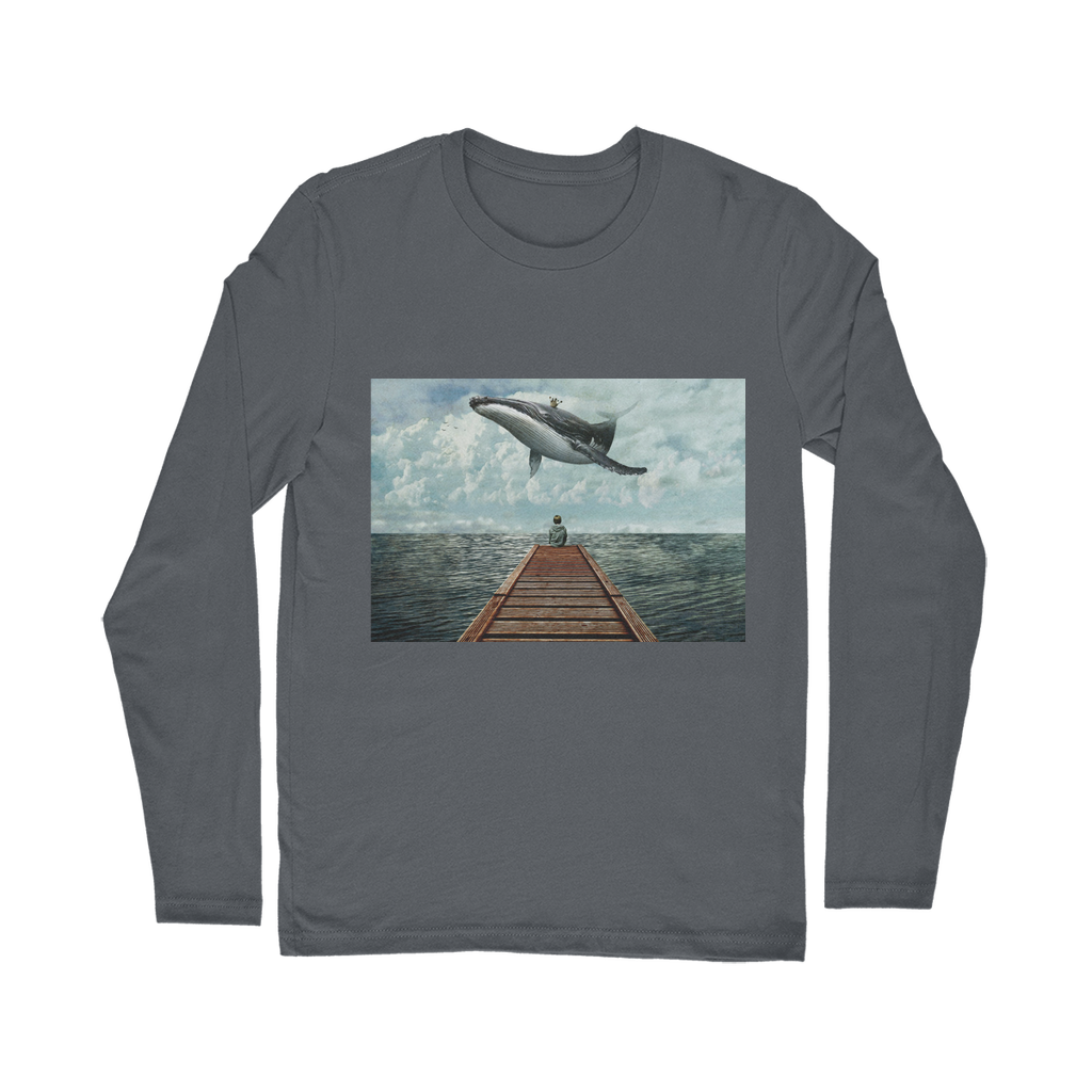 VIRGIN TEEZ Long sleeves T-shirt Dark Grey / Unisex / S Pier Classic Long Sleeve T-Shirt