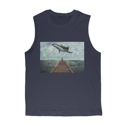 VIRGIN TEEZ Tank Top Navy / Unisex / S Pier Premium Adult Muscle Top