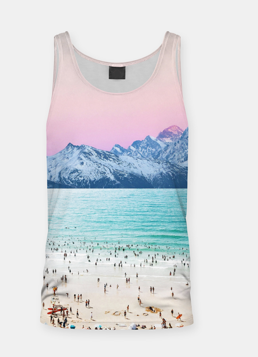 VIRGIN TEEZ Tank Top Pink Sky 2 Sublimation Adult Tank Top