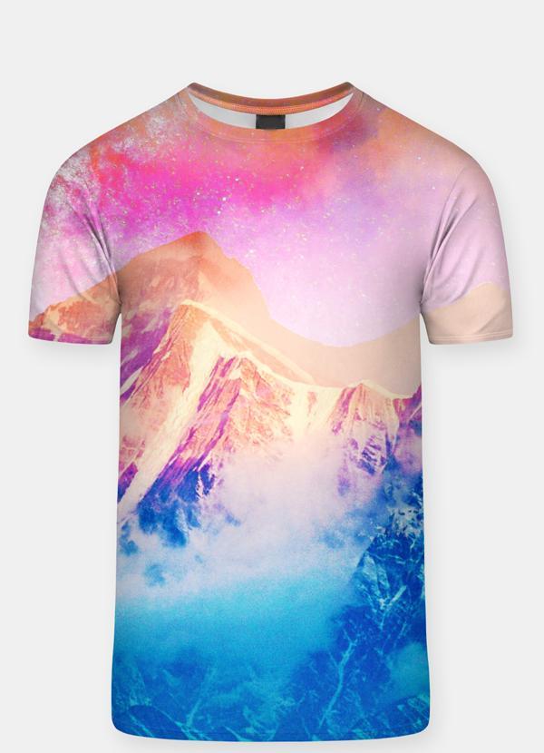 VIRGIN TEEZ Sublimation Men T-Shirt Pink Sky  Sublimation Adult T-Shirt