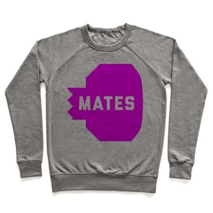 Virgin Teez  Pullover Crewneck Sweatshirt / x-small / Heathered Gray PINK SWOLE MATE (MATE) CREWNECK SWEATSHIRT