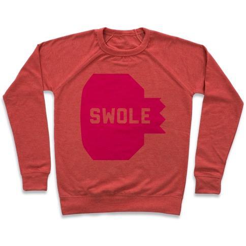 Virgin Teez  Pullover Crewneck Sweatshirt / x-small / Heathered Red PINK SWOLE MATES (SWOLE) CREWNECK SWEATSHIRT