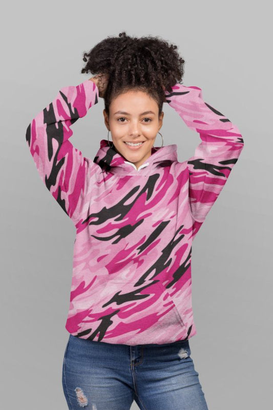 Pink camo UNISEX Sublimation Hoodie