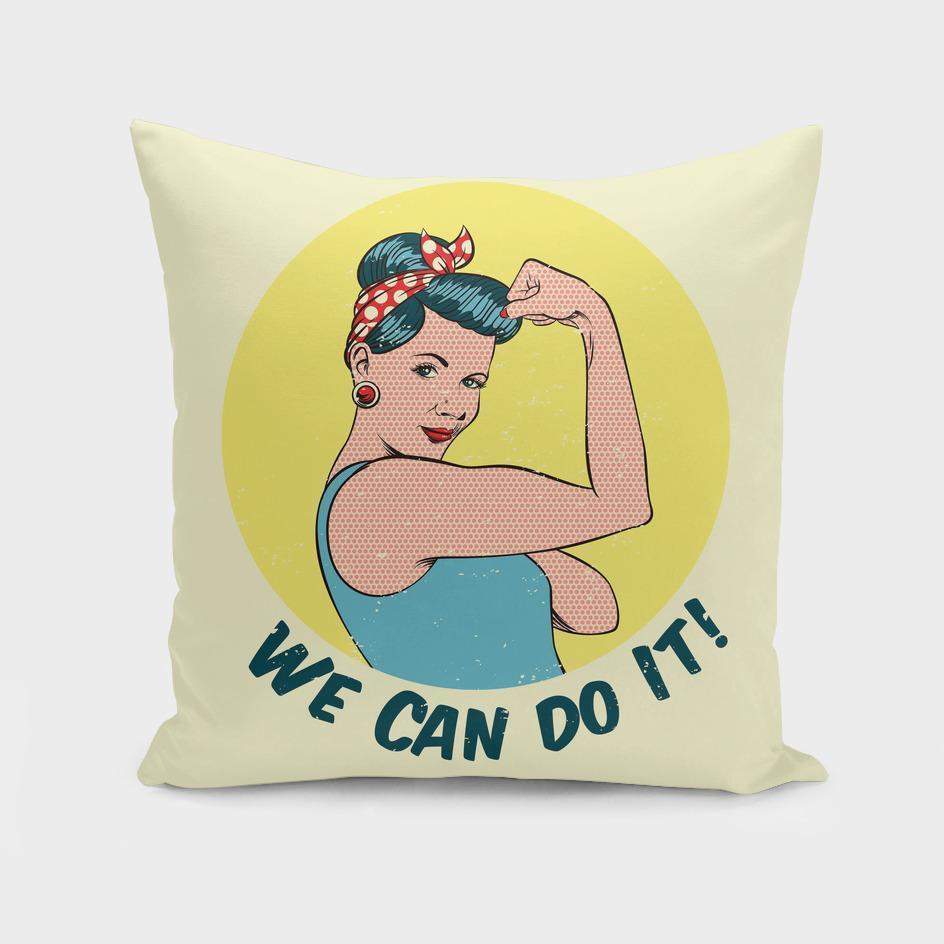 The Pillow pillows PINUP Girl We Can do It!  Cushion/Pillow