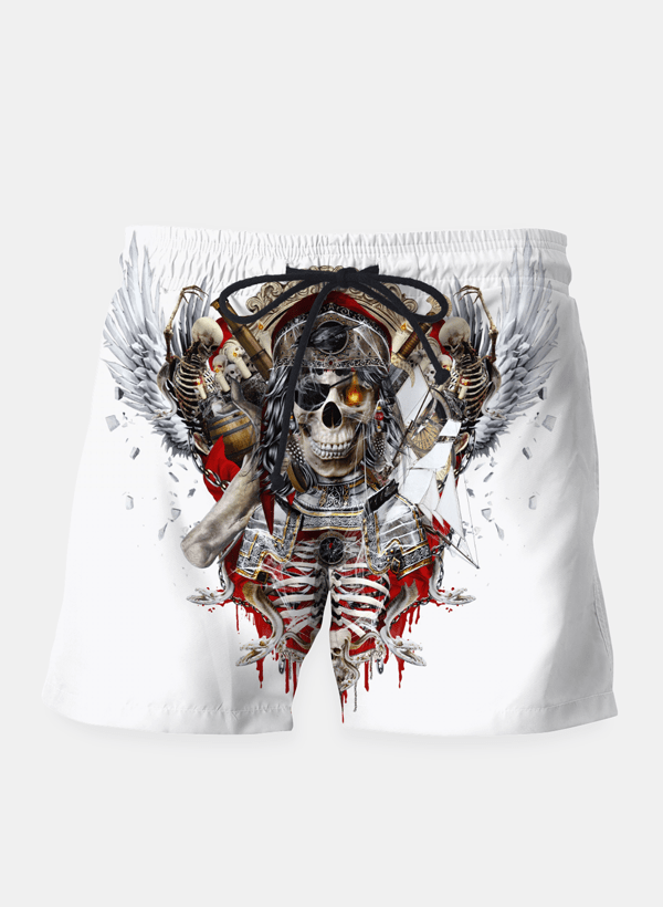 SANA NAZ Shorts Pirate Skull Shorts