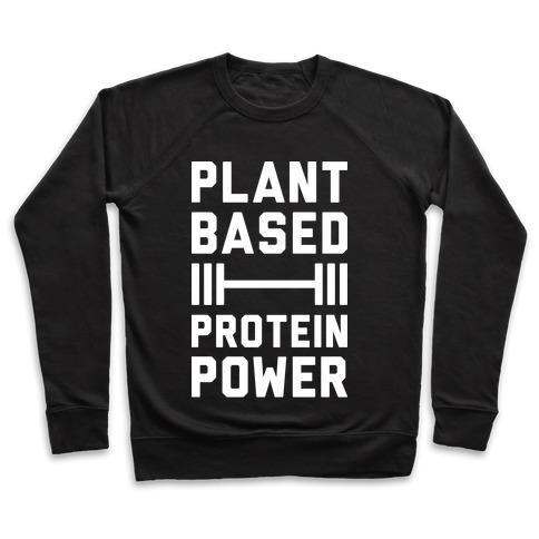 Virgin Teez  Pullover Crewneck Sweatshirt / x-small / Black PLANT BASED PROTEIN POWER CREWNECK SWEATSHIRT