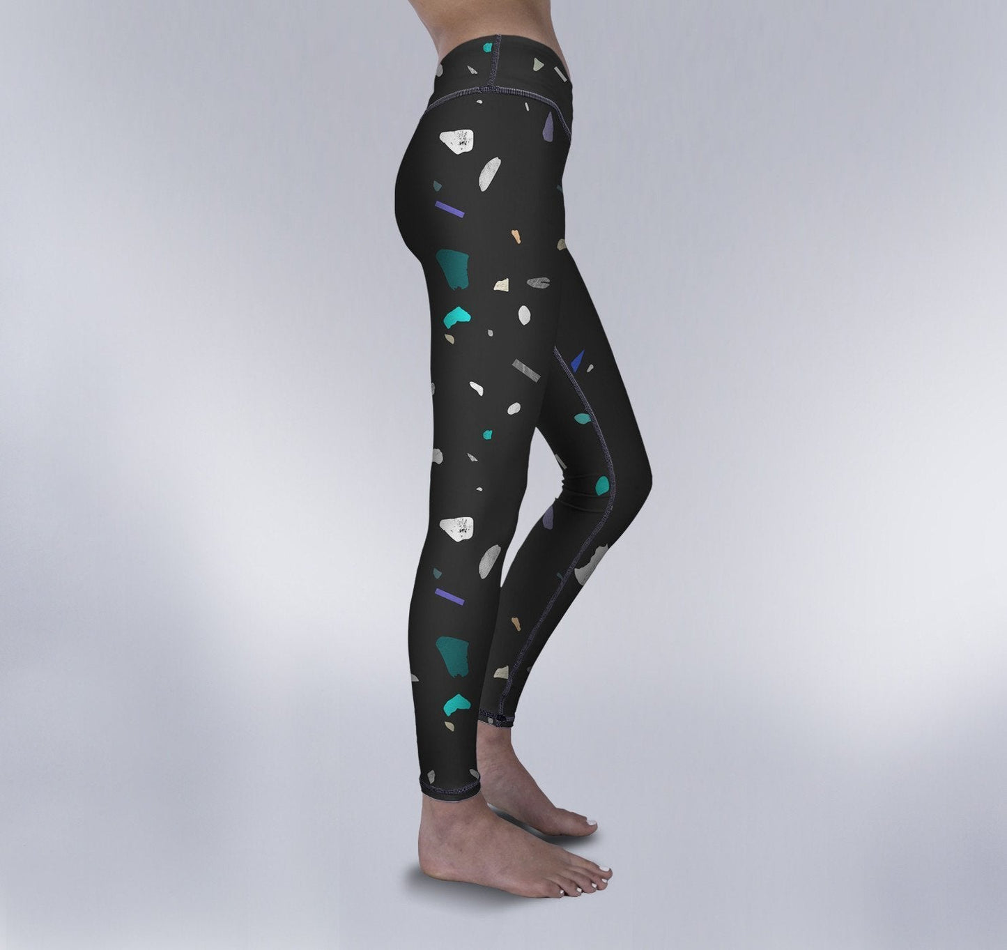 Virgin Teez Leggings Playful Art Black Legging