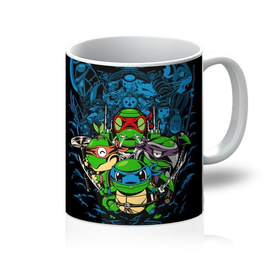 VIRGIN TEEZ Homeware 11oz Poke Turtles Mug