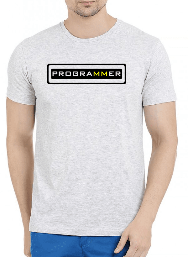 Virgin Teez T-shirt Programmer Half Sleeves Melange T-shirt