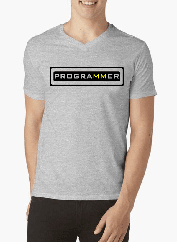 Virgin Teez T-shirt Programmer V-Neck T-shirt