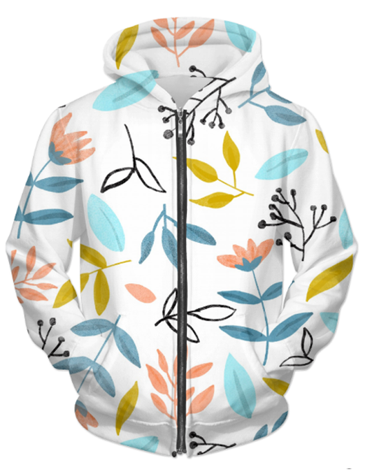 Virgin Teez Sublimation Hoodie Proud Florals UNISEX ZIP HOODIE