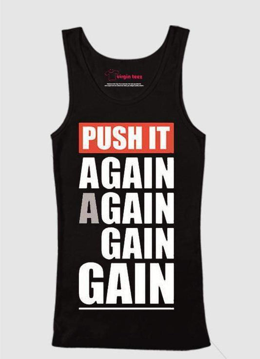 Ali Ahsan Tank Tops Push Again Again Tank Top