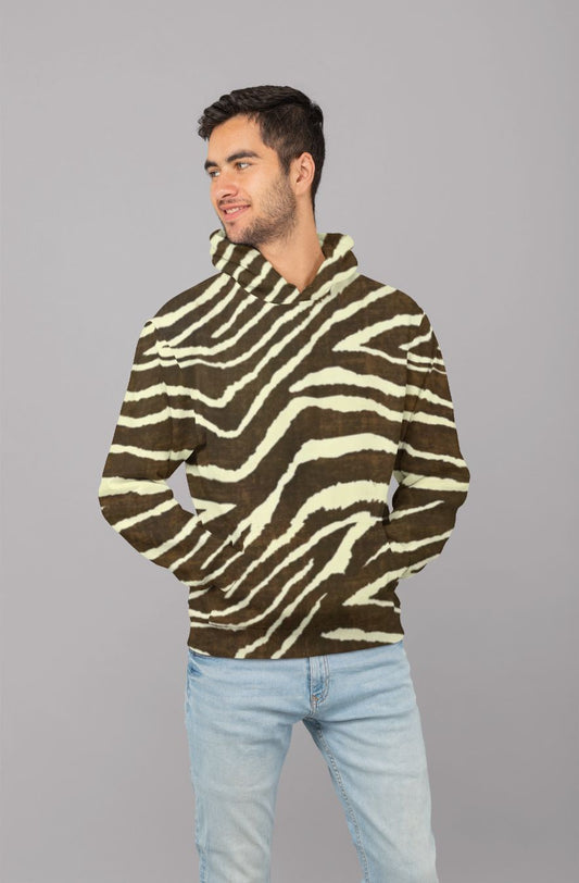 Zebra Print Men Sublimation Hoodie