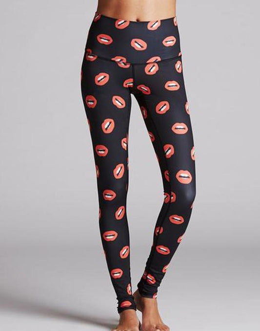 Virgin Teez Leggings Small Red Lips Legging