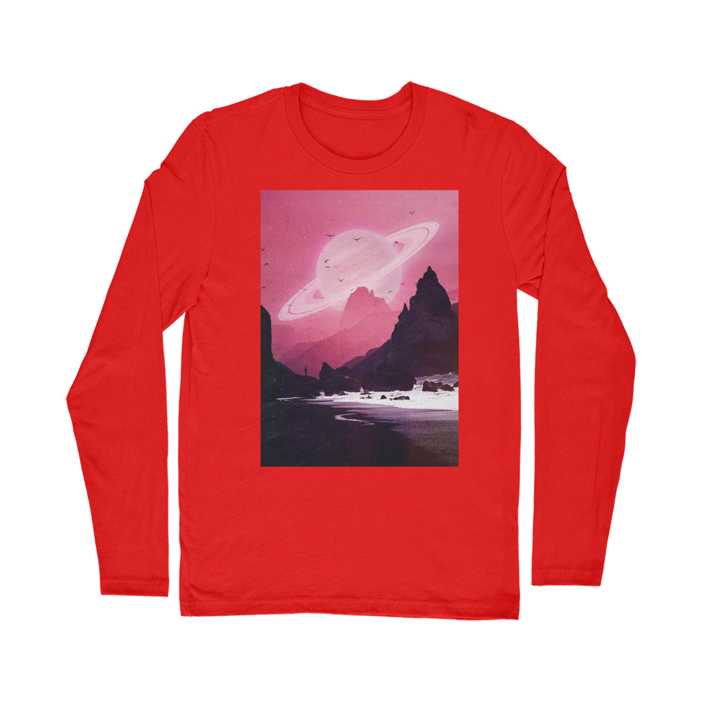 VIRGIN TEEZ Long sleeves T-shirt Red / Unisex / S Roseate Classic Long Sleeve T-Shirt