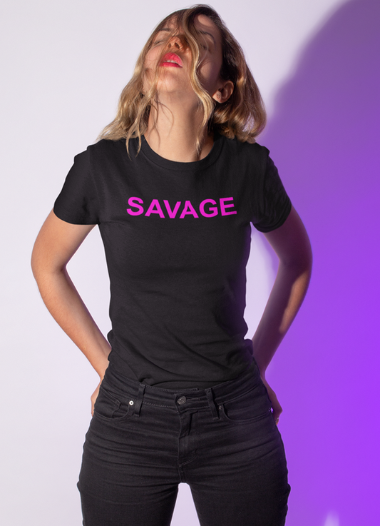 Virgin Teez Women T-Shirt Savage  Women T-shirt