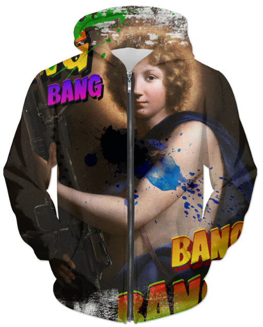 Virgin Teez Sublimation Hoodie Say hello to my little friend UNISEX ZIP HOODIE