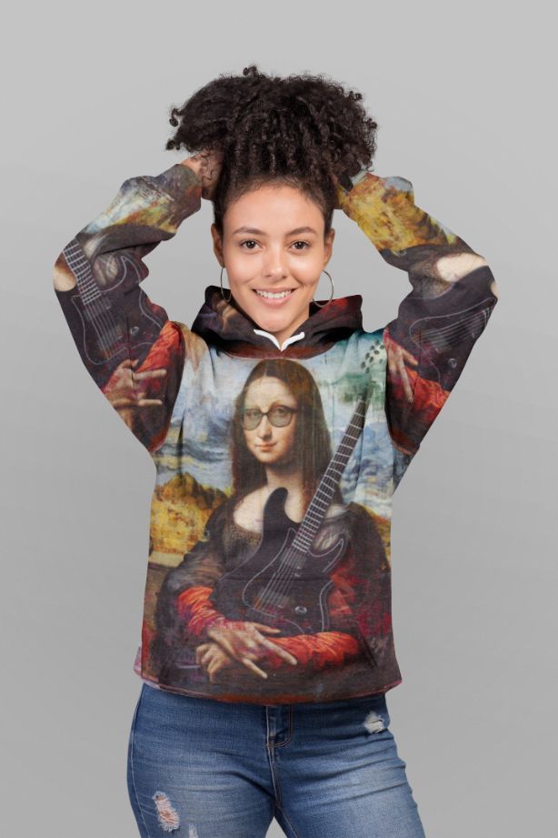 She rocks UNISEX Sublimation Hoodie