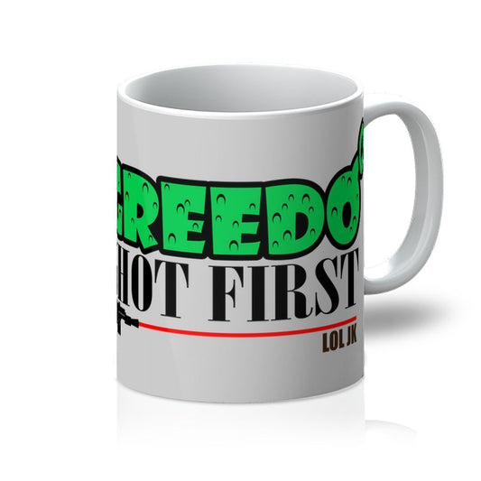 VIRGIN TEEZ Homeware 11oz shot first jk Mug