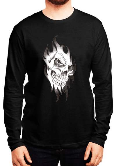 Aneeq Arshad T-shirt SMALL / Black Skull Sketch Full Sleeves T-shirt