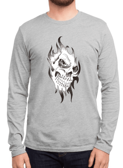 Aneeq Arshad T-shirt SMALL / Gray Skull Sketch Full Sleeves T-shirt