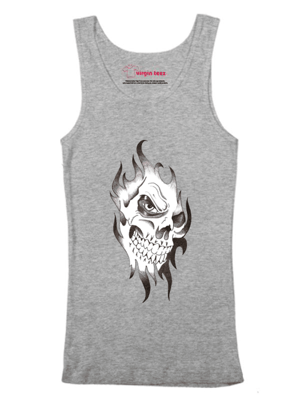 Aneeq Arshad Tank Top SMALL / Gray Skull Sketch Tank Top