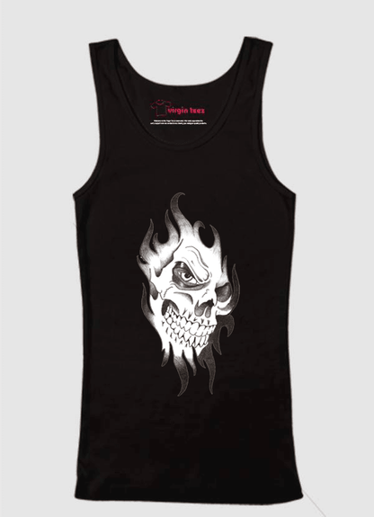 Aneeq Arshad Tank Top SMALL / Black Skull Sketch Tank Top