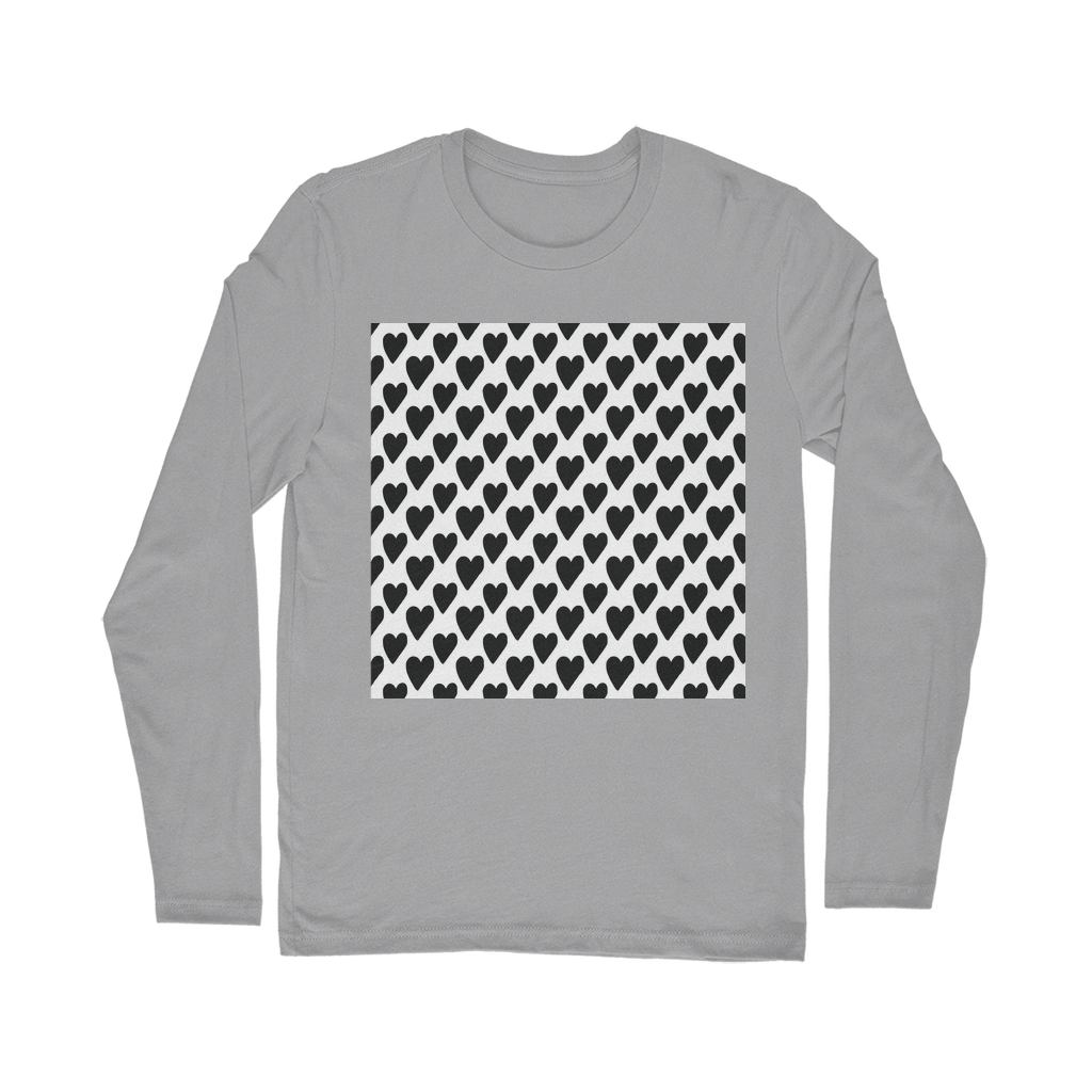 VIRGIN TEEZ Long sleeves T-shirt Light Grey / Unisex / S Small Hearts Classic Long Sleeve T-Shirt