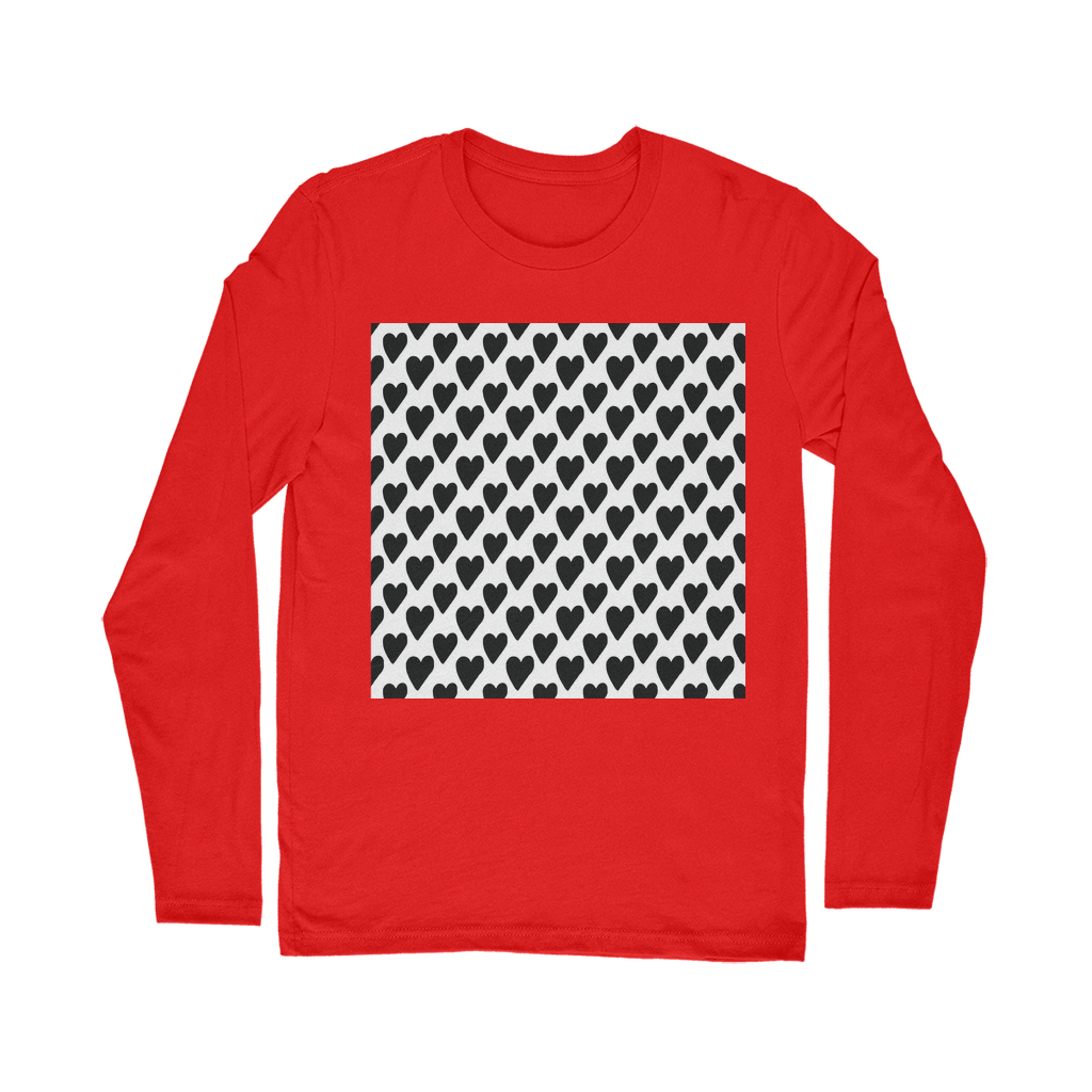 VIRGIN TEEZ Long sleeves T-shirt Red / Unisex / S Small Hearts Classic Long Sleeve T-Shirt