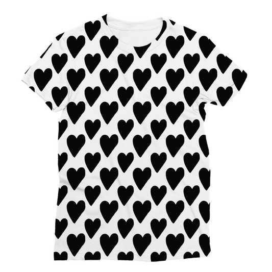 VIRGIN TEEZ Sublimation Women's T-Shirt XS Small Hearts Classic Sublimation Women's T-Shirt